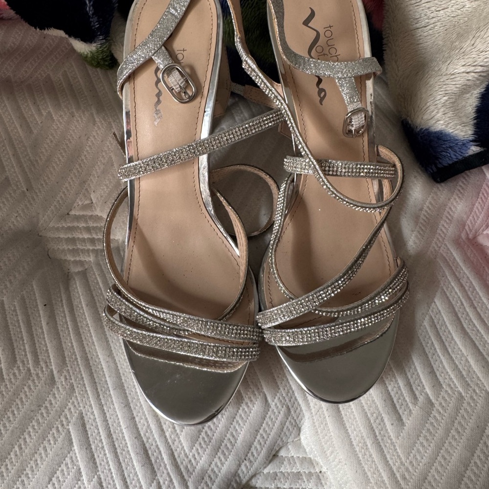 Touch Ups Silver Strappy Women's Sandals
